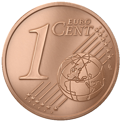 Latvijas 1 eiro centa monētas averss