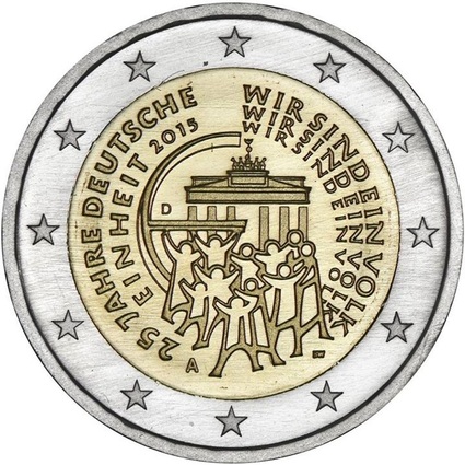 Vācija 2 eiro piemiņas monēta Vācijas apvienošanās 25. gadadiena, 2015. gads