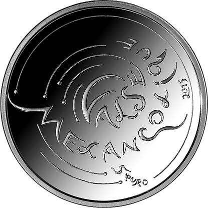 5 eiro monēta Melanholiskais valsis averss