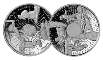 Latvia silver 5 euro Coin of the Seasons