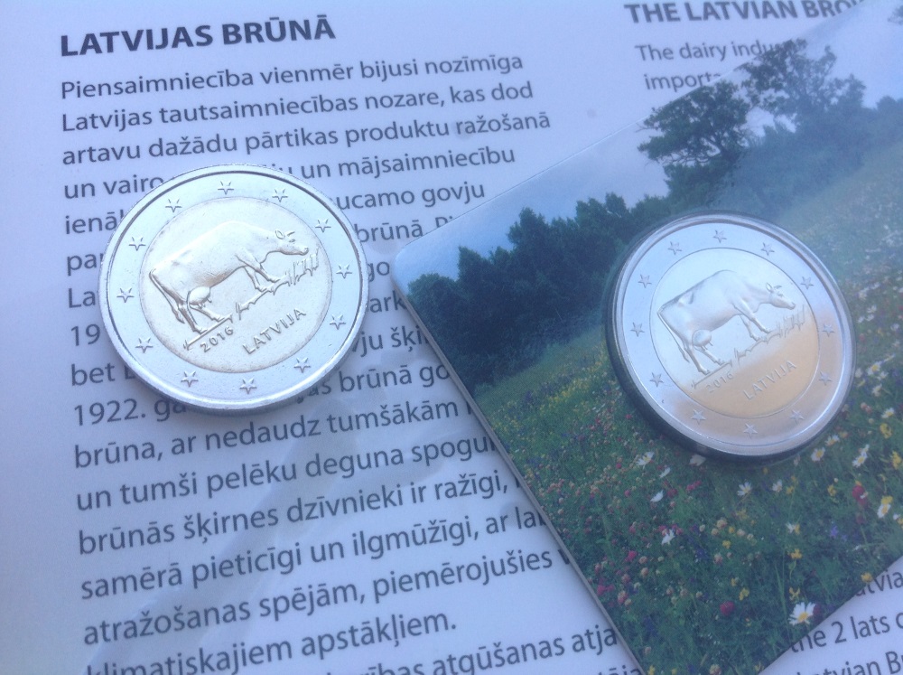 Latvijas 2 euro latvijas brūnā