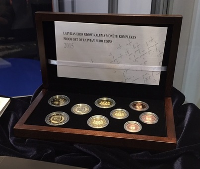 Latvijas monētas 2015. gadā PROOF kaluma monētu komplekts