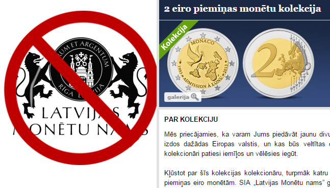 Latvijas Monētu Nams 2 eiro
