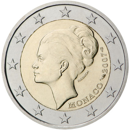 Monako 2 eiro piemiņas monēta 