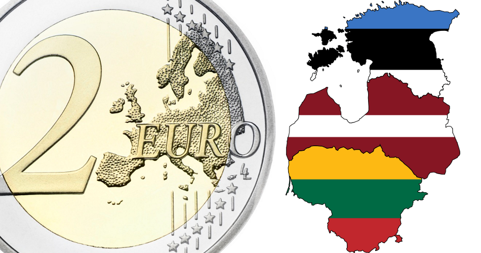 2 eiro monēta Baltijas valsts 100 gadu jubileja