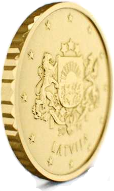 Latvijas 50 eiro centu monētas josta (gurts)