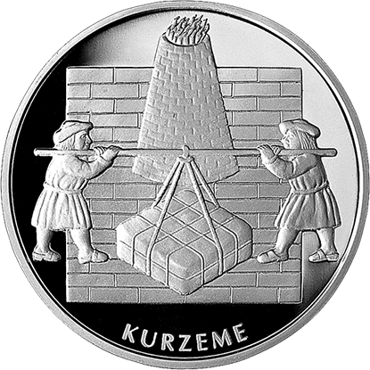 1 lats monēta kurzeme 2003 gads