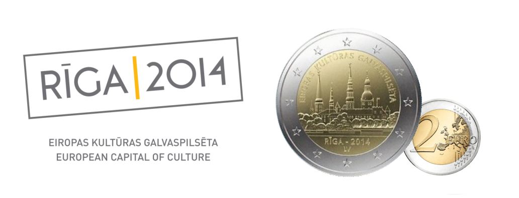 Latvijas īpašā dizaina 2 eiro monēta Eiropas kultūras galvaspilsēta Rīga 2014