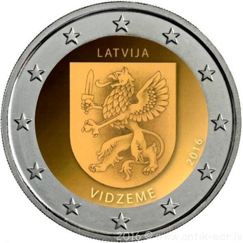 2 euro monēta vidzeme