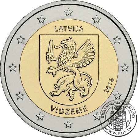 2 eiro monēta vidzeme