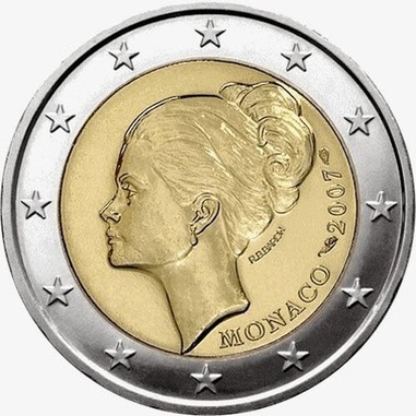 Monako 2 eiro piemiņas monēta 25. gadadiena kopš Greisas Kellijas nāves, 2007. gads