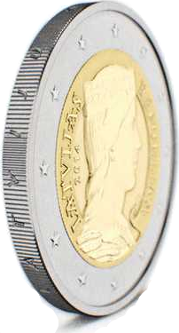 Latvijas 2 eiro monētas josta (gurts) 