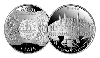 Latvijas 1 Lats monēta 