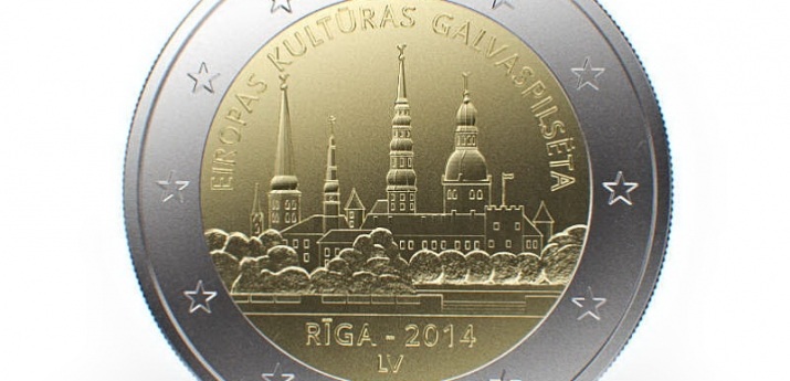 Latvian comemmorative 2 euro coin Riga – European Capital of Culture 2014