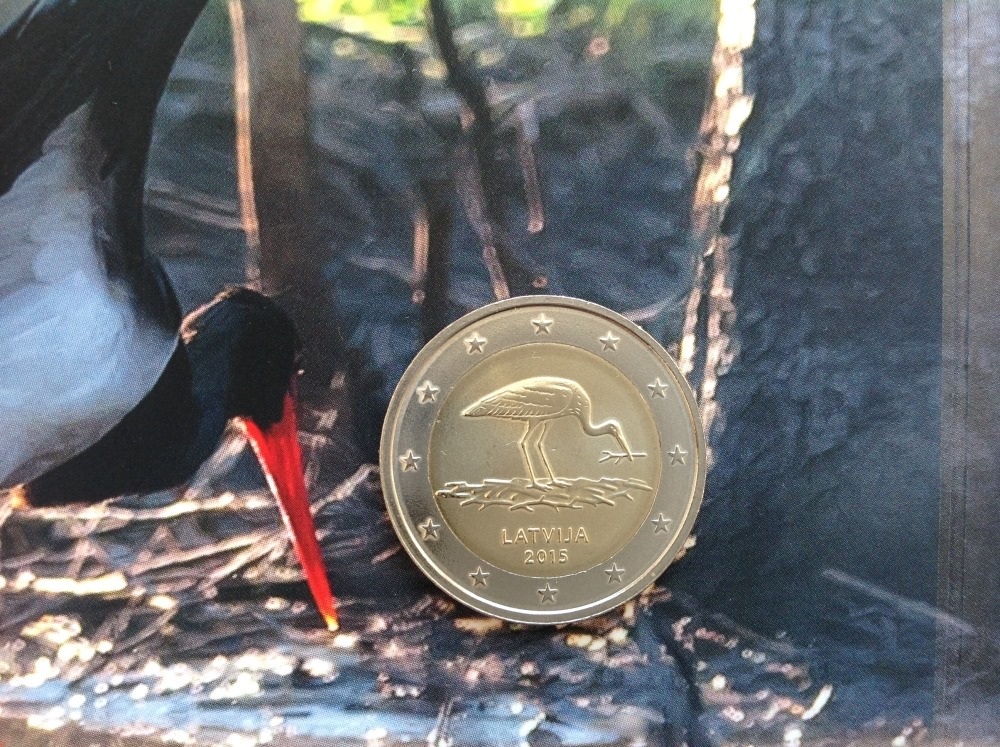 2 euro coin stork 2015