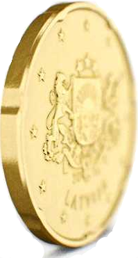 Latvijas 20 eiro centu monētas josta (gurts) 