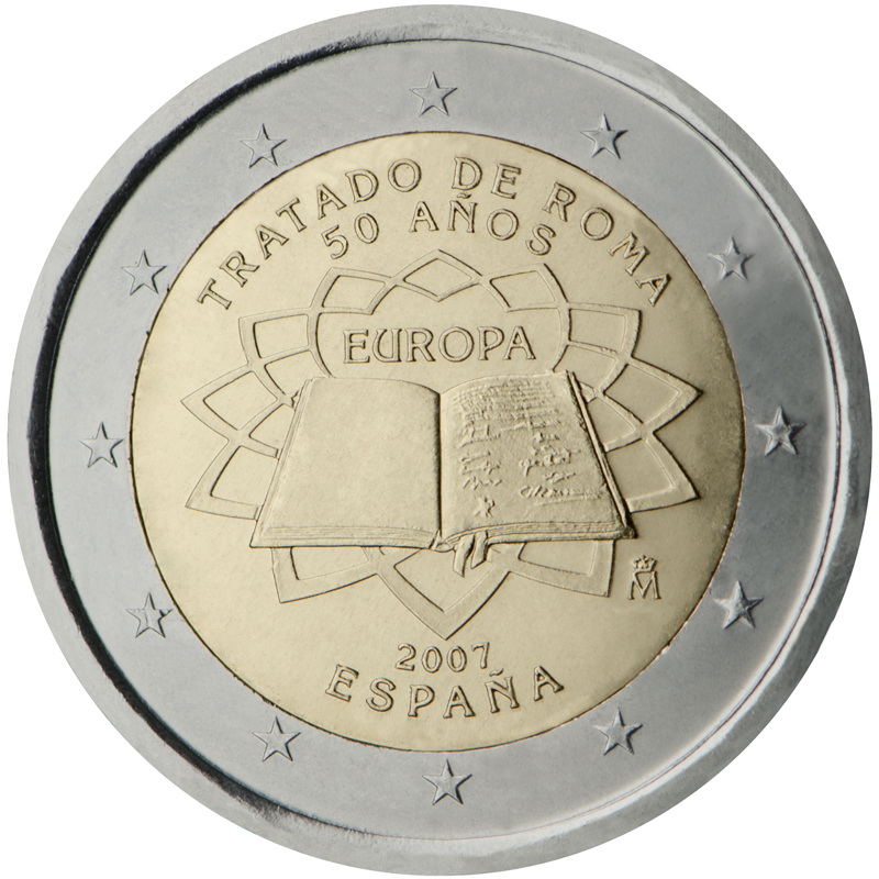 Spānija 2 eiro piemiņas monēta 
