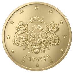 Latvijas 50 eiro centu, revers