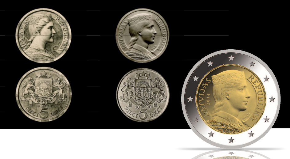 Latvijas 2 eiro monētas dizains
