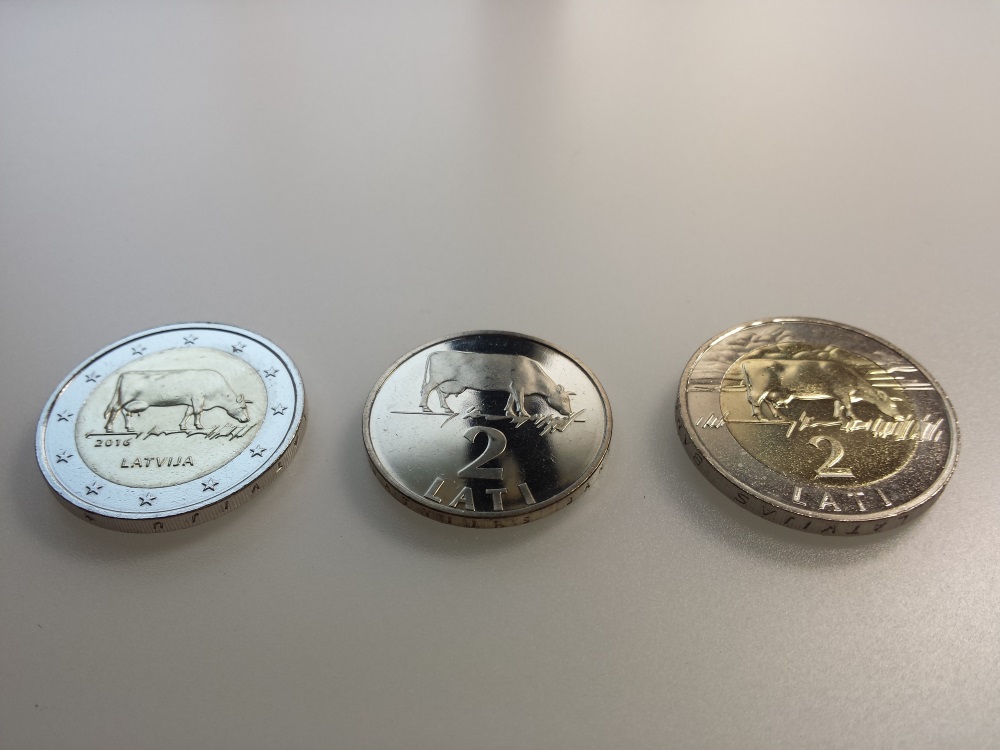 latvijas monētas ar govs attēlu
